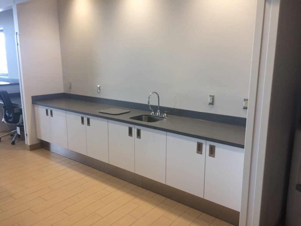 Plastic laminate cabinets